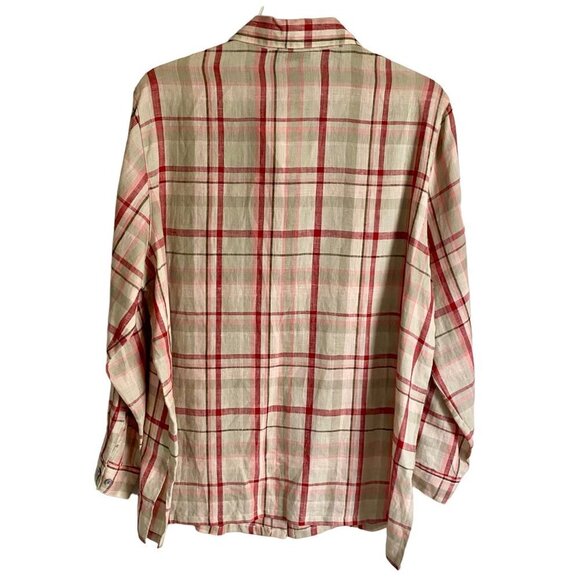 August Max Women's Linen Long Sleeve Button Up Shirt Size 1X NEW NWT - Picture 6 of 9